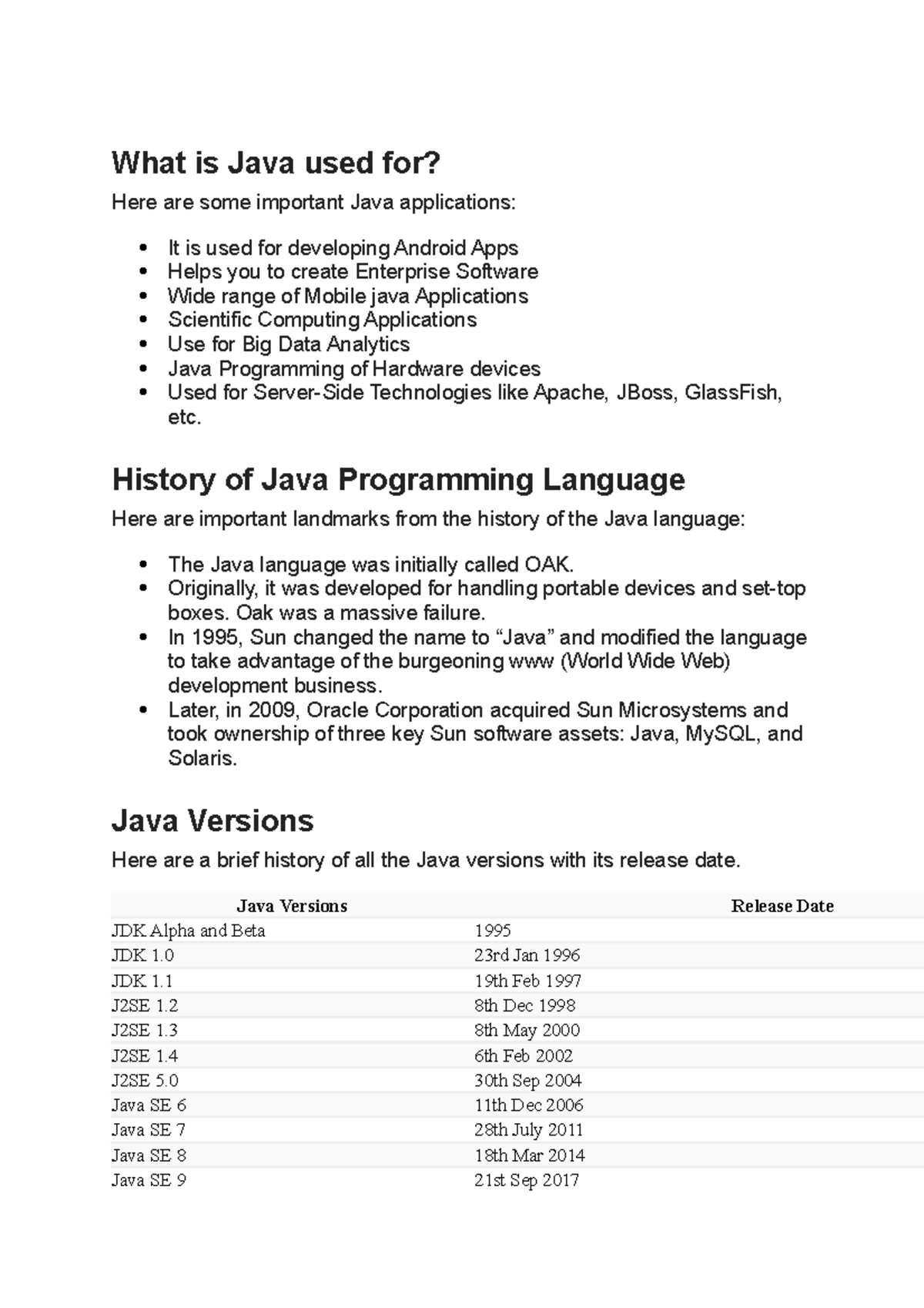 What Is Java Used For What Is Java Used For What Is Java Used For 