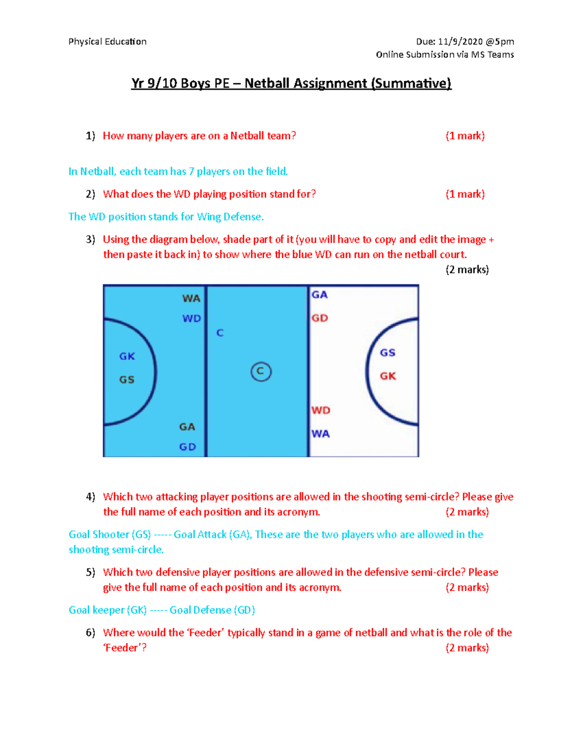 Netball Assignment 1Netball Assignment 1Netball Assignment 1Netball ...