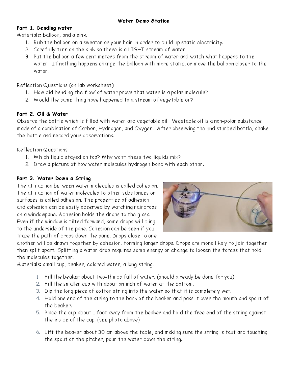 Water Demo Station - IMF Lab - Water Demo Station Part 1. Bending water ...