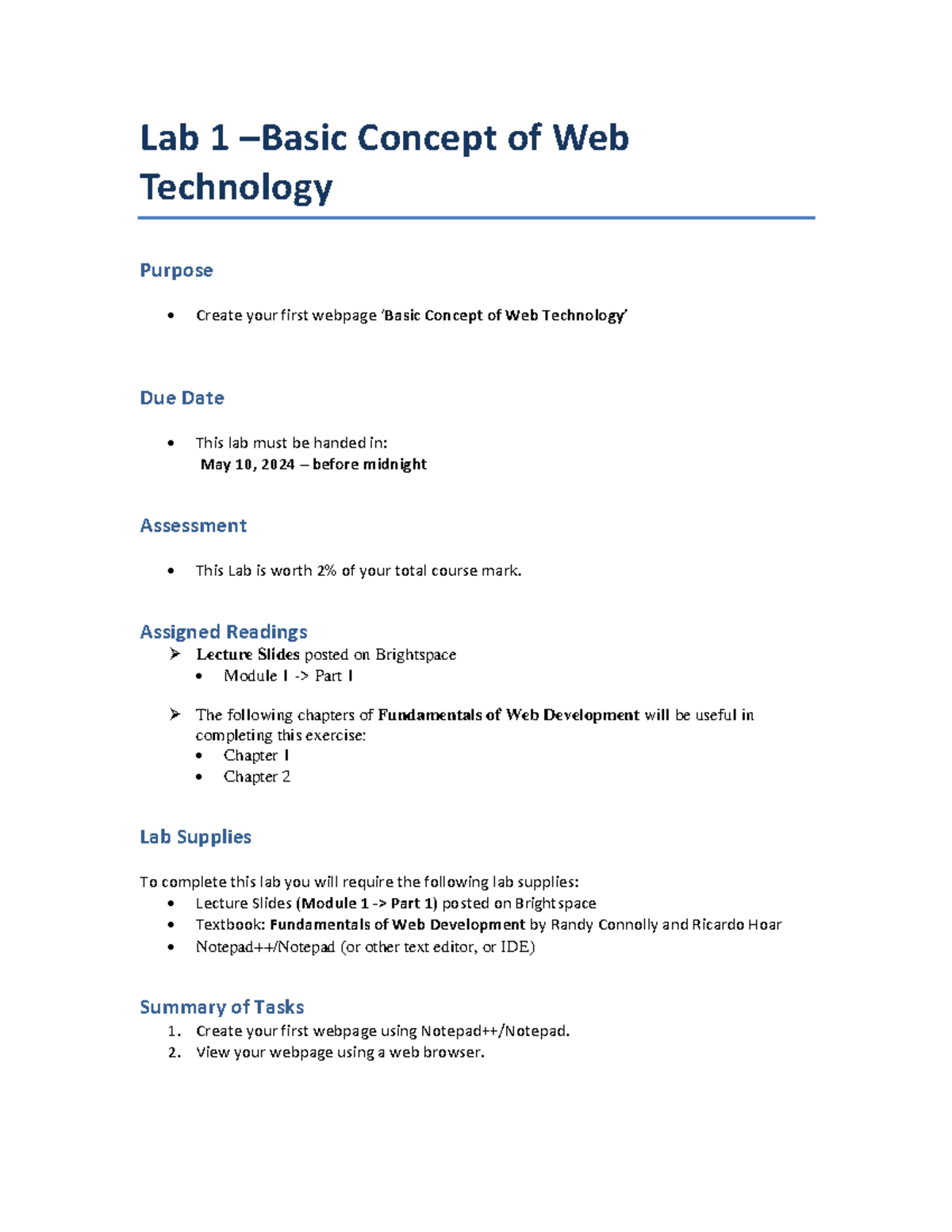 Lab 1 - Basic Concept of Web Technology - Lab 1 – Basic Concept of Web ...