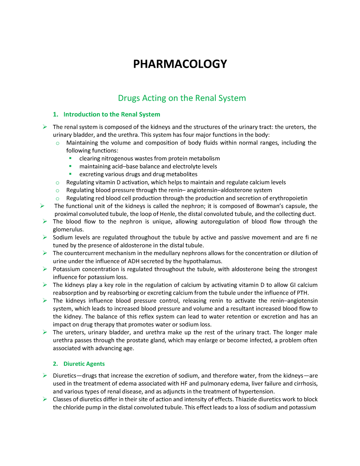 Pharmacology Drugs Acting On The Renal System PHARMACOLOGY Drugs   Thumb 1200 1553 