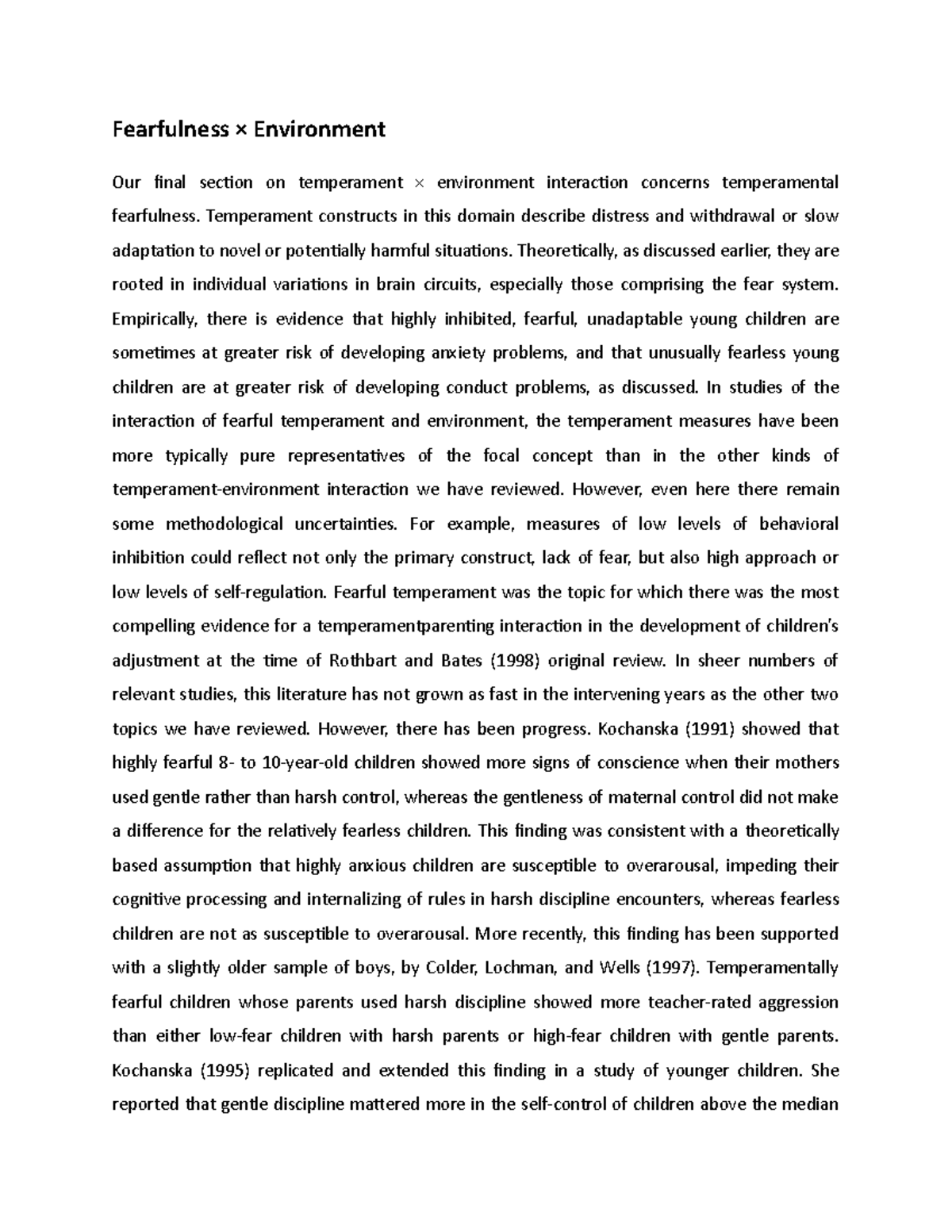 Fearfulness × Environment - Fearfulness × Environment Our final section ...