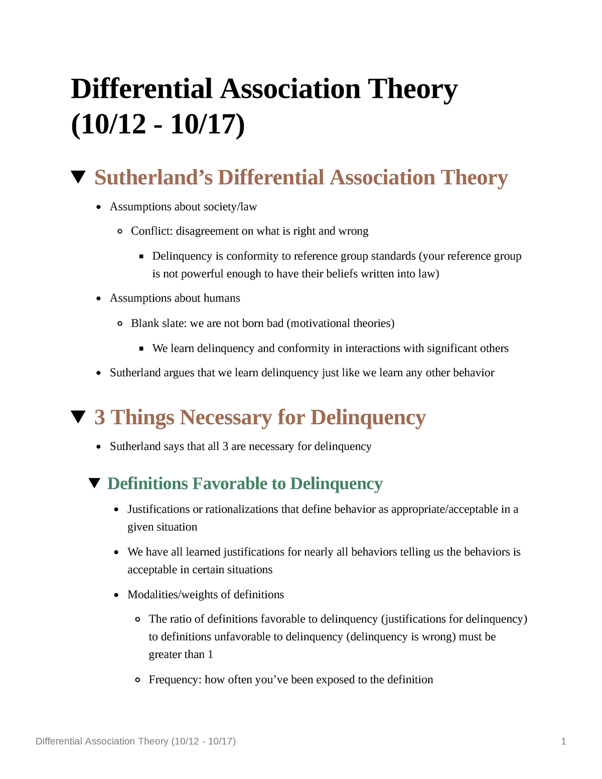 differential association theory case study