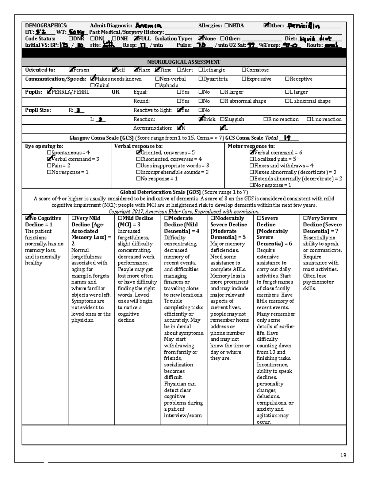 Cpk4 Kendall - Clinical packet - Galen College of Nursing – NSG 3130 ...