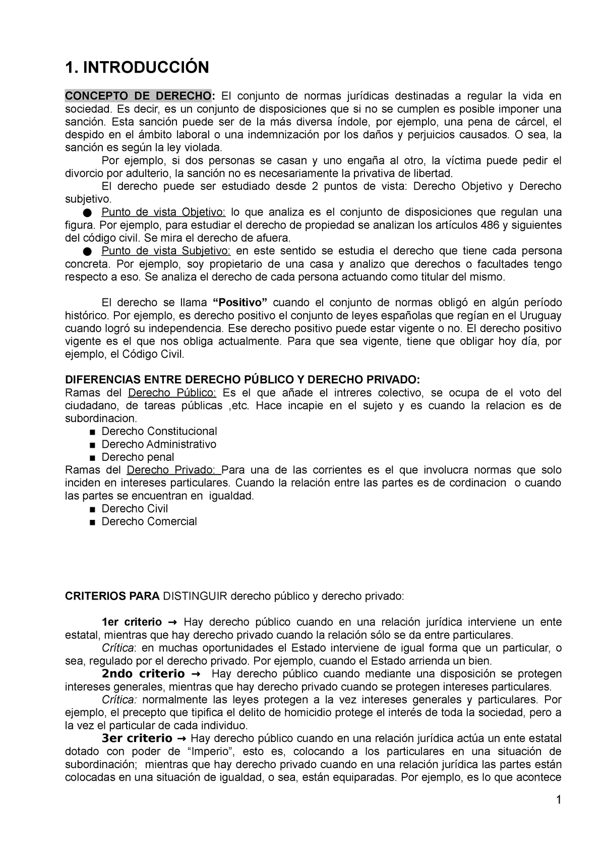 Derecho Civil Resumen Completo 1 Concepto De Derecho El Conjunto De Normas Destinadas A 2245