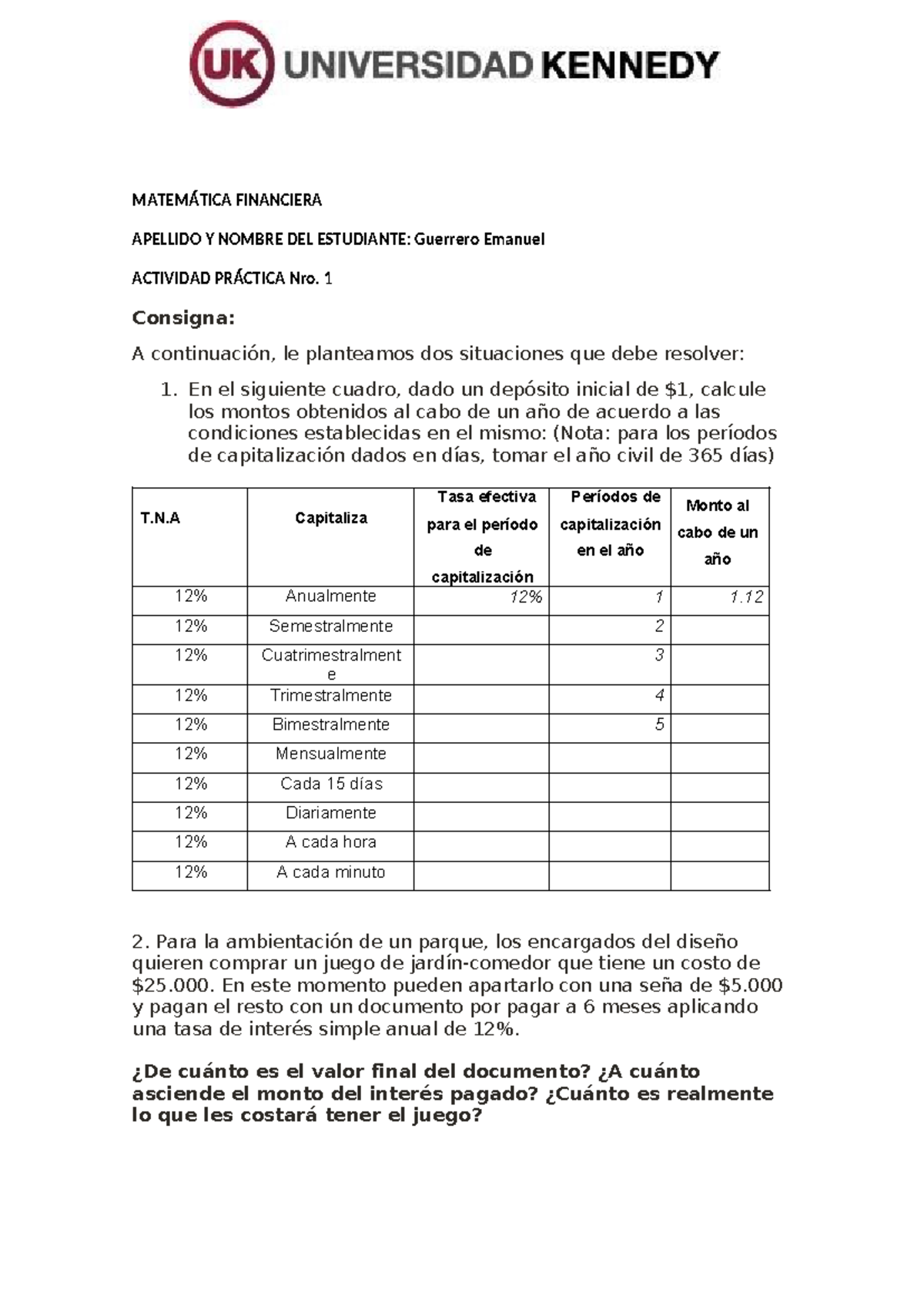 Tabla+actividad+1 - MATEMÁTICA FINANCIERA APELLIDO Y NOMBRE DEL ...