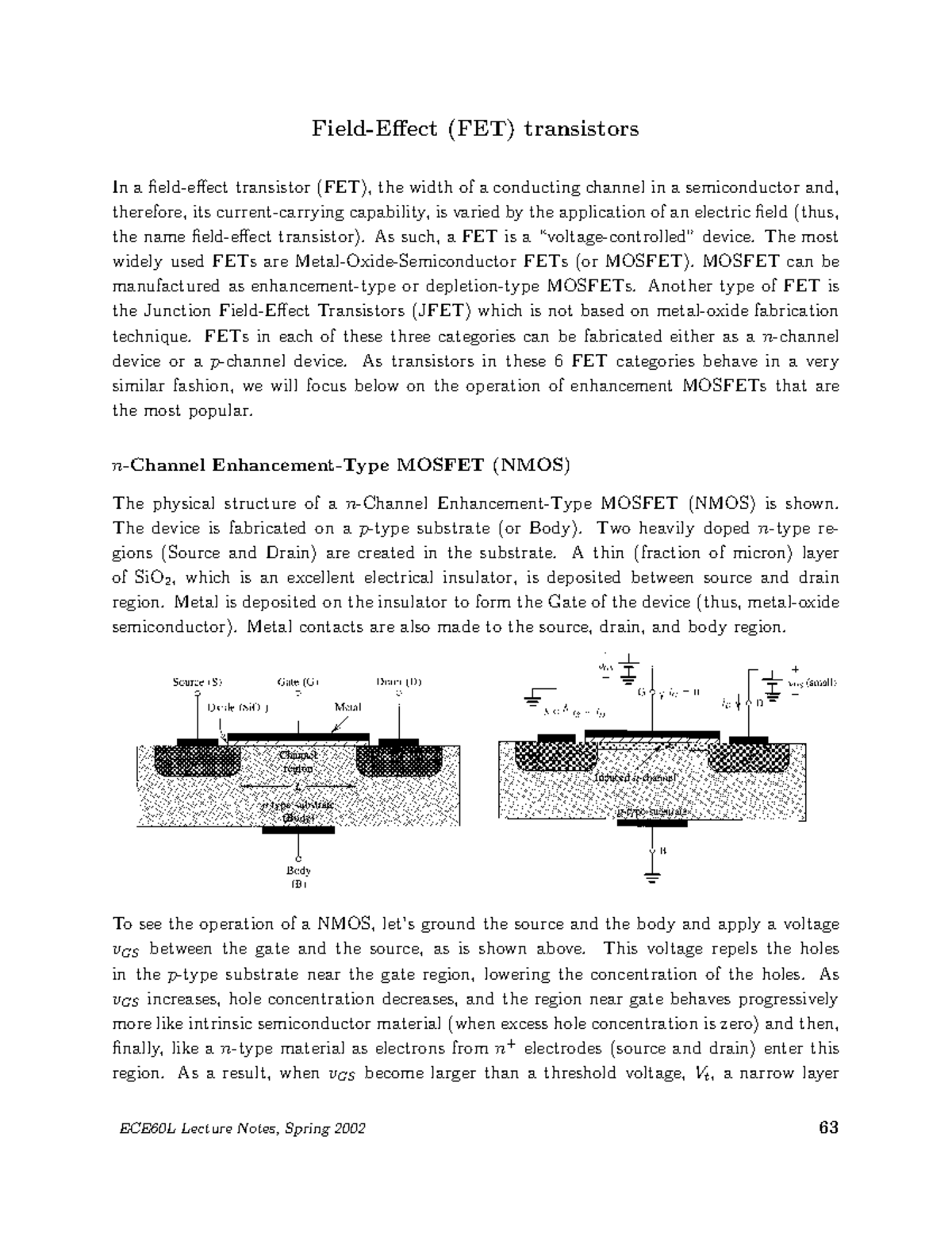 FET Detailed notes on FET and MOSFET FieldEffect (FET) transistors