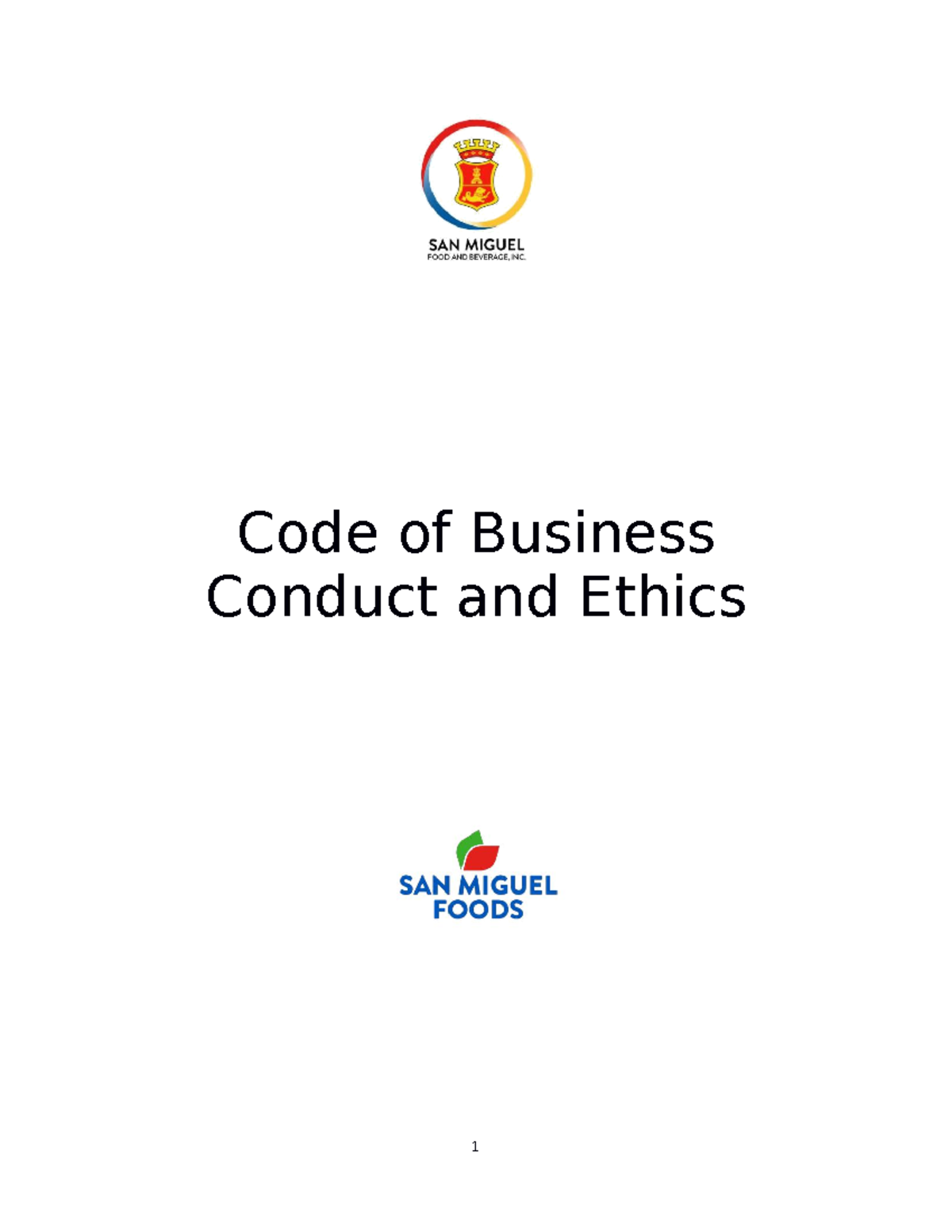 SMFB Codeof Business Conductand Ethics - Code of Business Conduct and ...