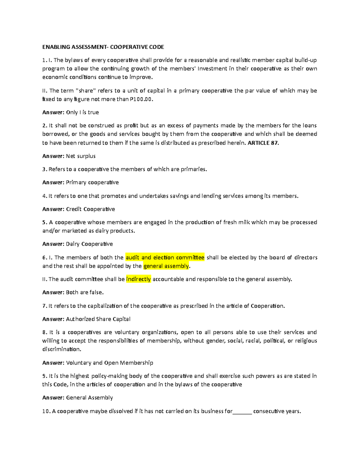 Enabling Assessment- Cooperative CODE - ENABLING ASSESSMENT ...
