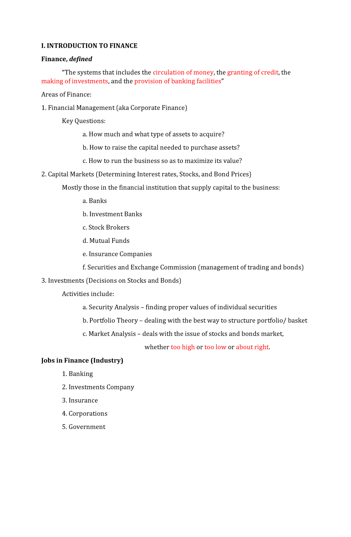 Introduction To Finance Chap1 - Financial Accounting - Xavier - Studocu