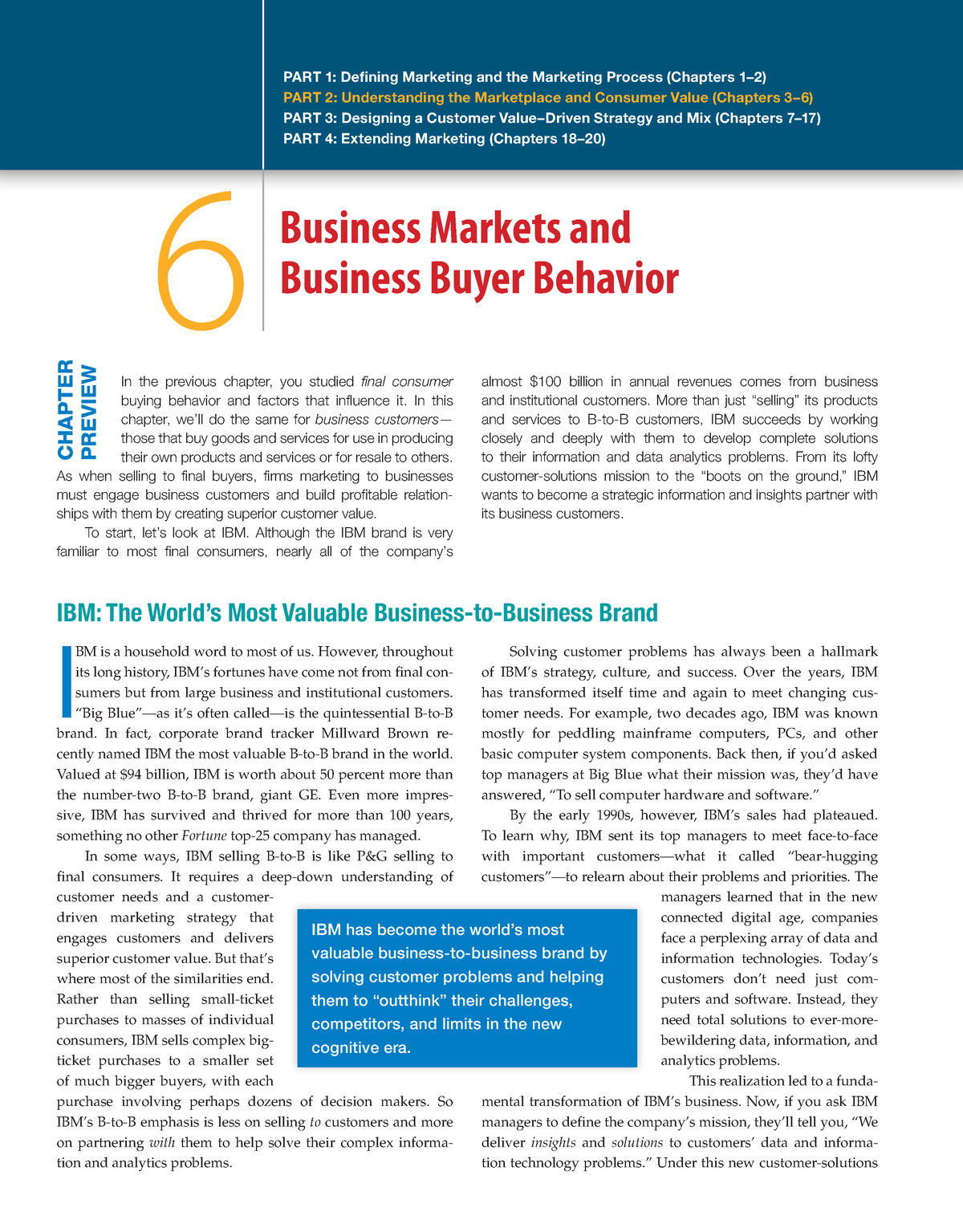 Chapter 6 - Business Markets And Business Buyer Behavior - In The Previous Chapter, You Studied ...