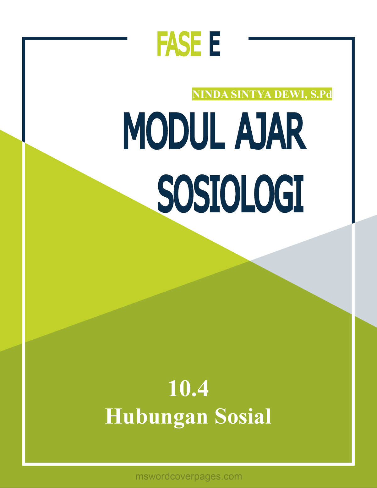 Ma Sosiologi Fase E 4 Hubungan Sosial Fase E Ninda Sintya Dewi S Modul Ajar Sosiologi 10 2709