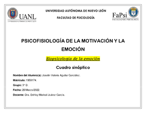 Evidencia 10 - Psicofisiología De La Motivación Y La Emoción ...