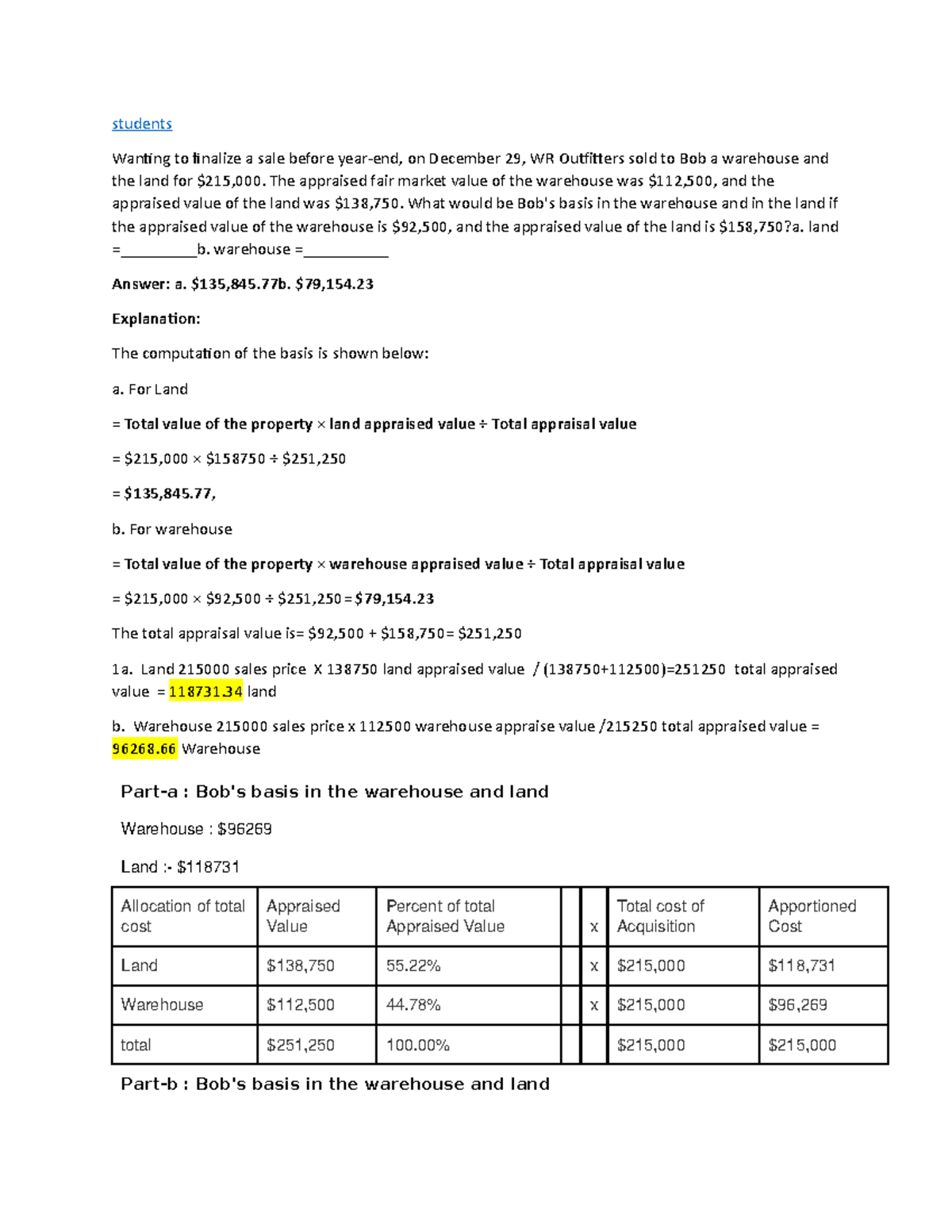 Chapter 10 homework depreciation - ACCT 3113 - Studocu