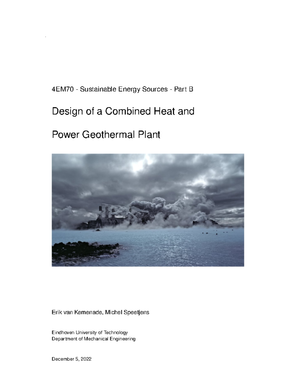 Reader B1 - B2 - Design Project - . 4EM70 - Sustainable Energy Sources ...