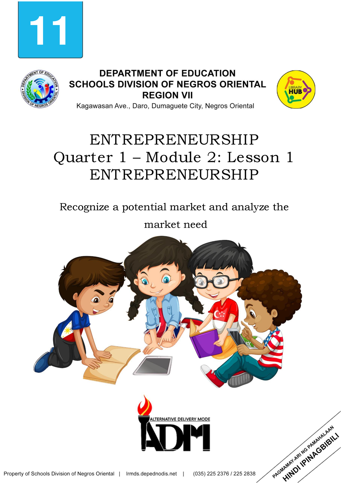 Entrep Module 2 for Teacher - 11 ENTREPRENEURSHIP Quarter 1 – Module 2 ...