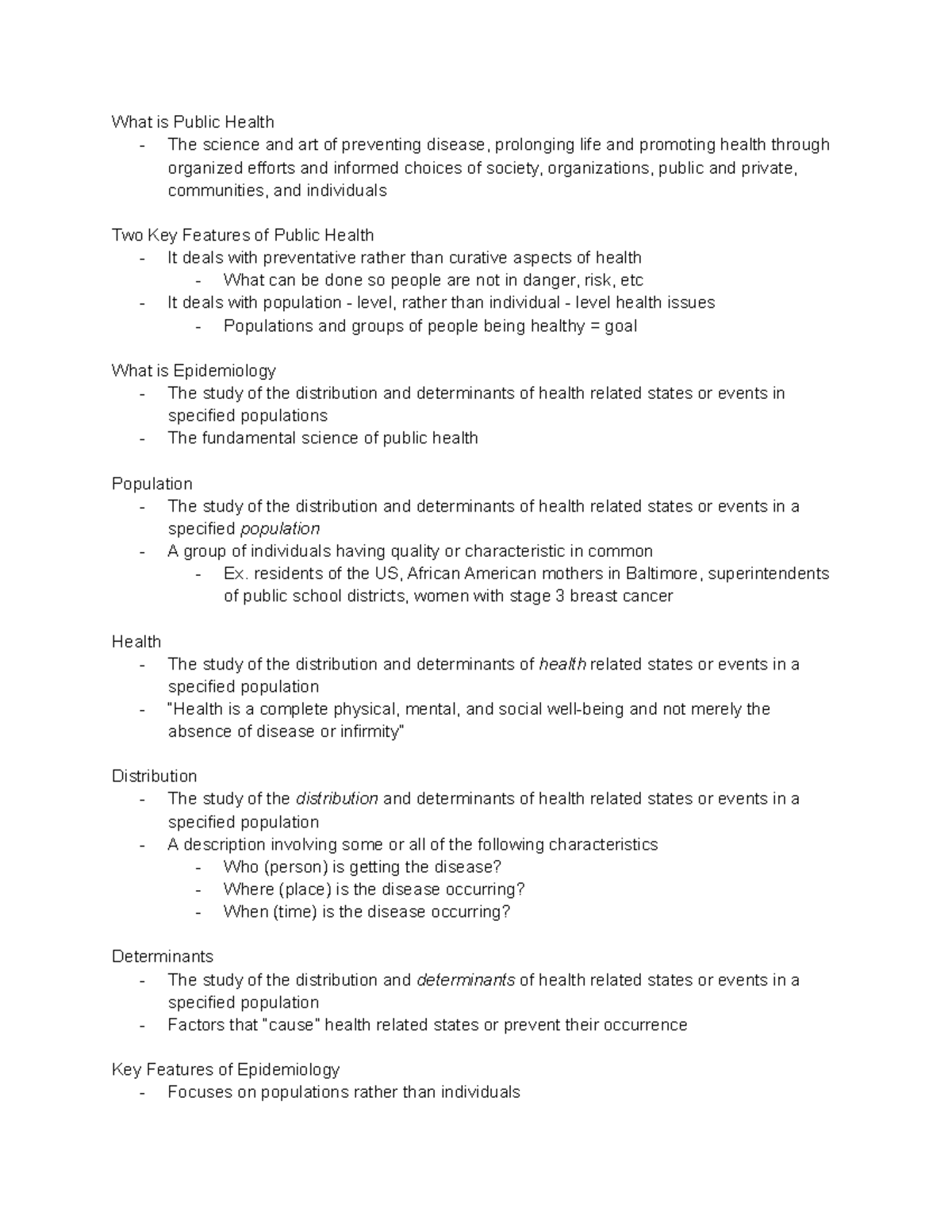 Epidemiology Public Health - What is Public Health - The science and ...