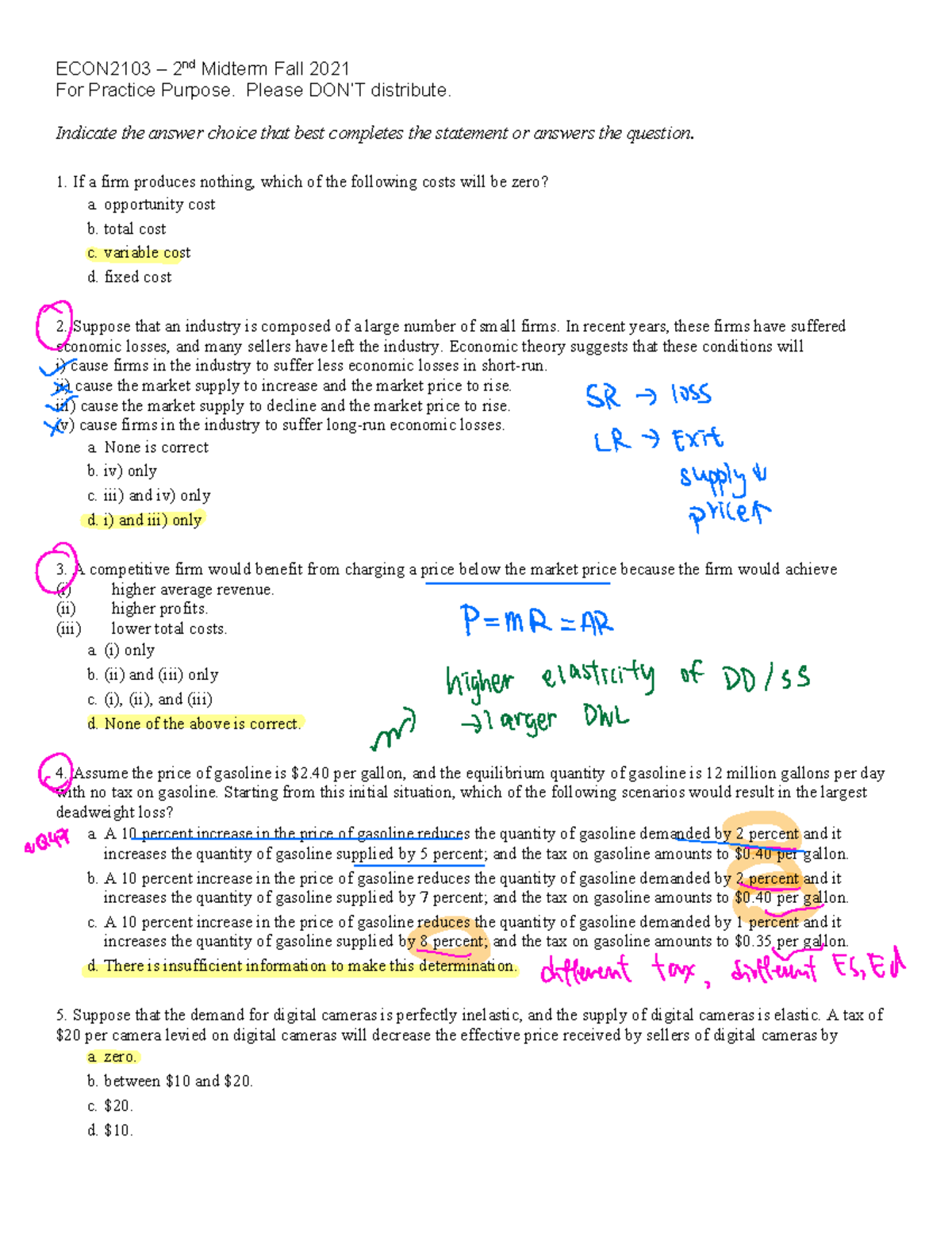 ECON2103 Midterm 2 Fall2021+%28for+practice%29+Cindy - ECON2103 – 2nd ...