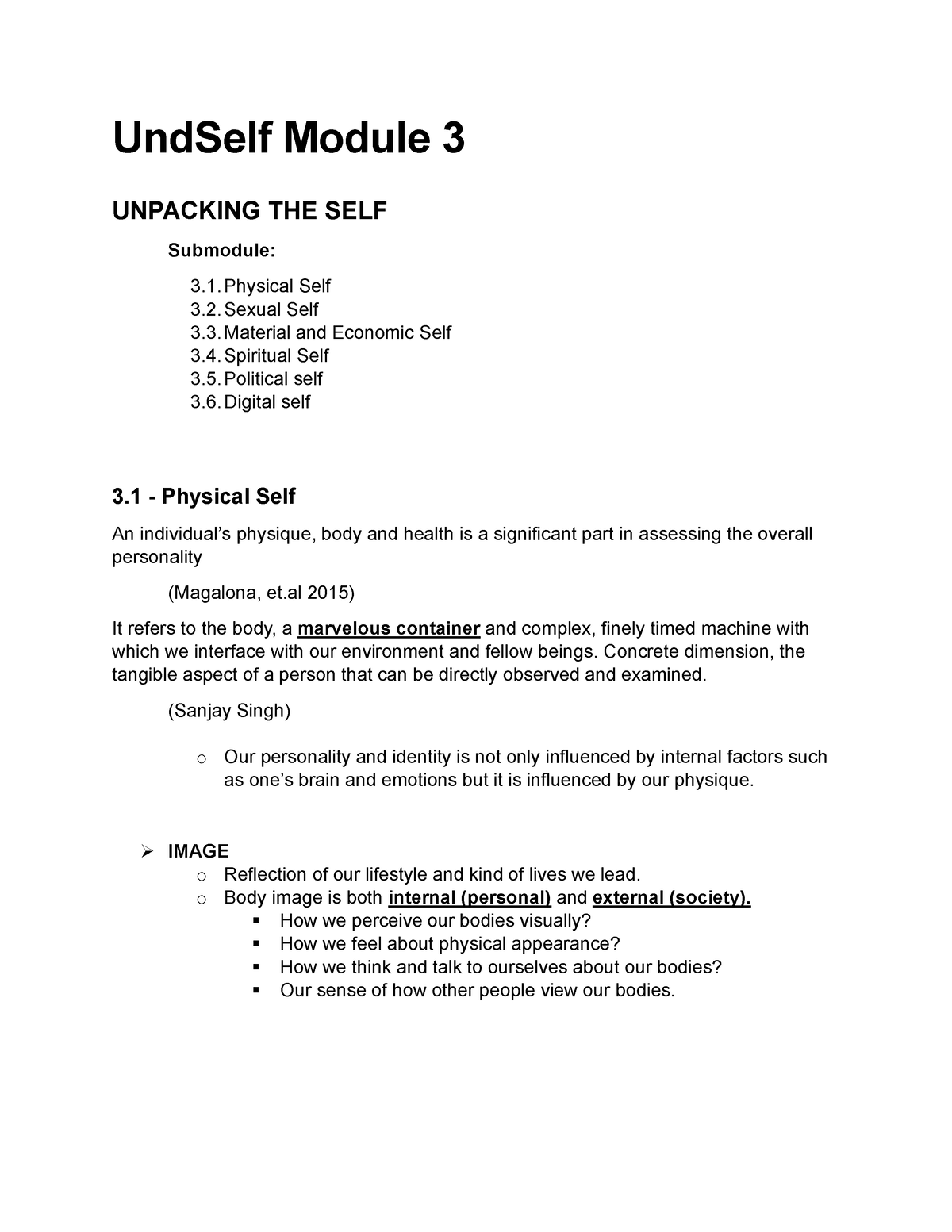 Und Self Module 3 4 Undself Module 3 Unpacking The Self Submodule 3 Physical Self 3 Sexual 2605