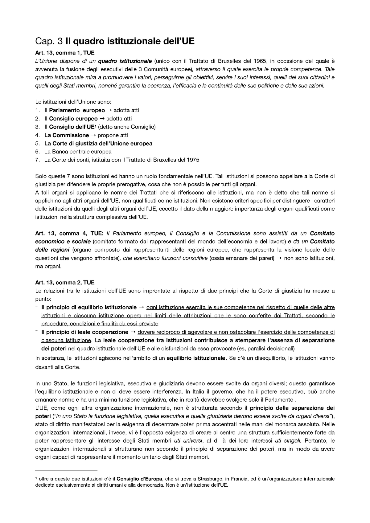 Cap. 3 (riassunto E Schemi) - Diritto Dell'Unione Europea - UniStraSi ...