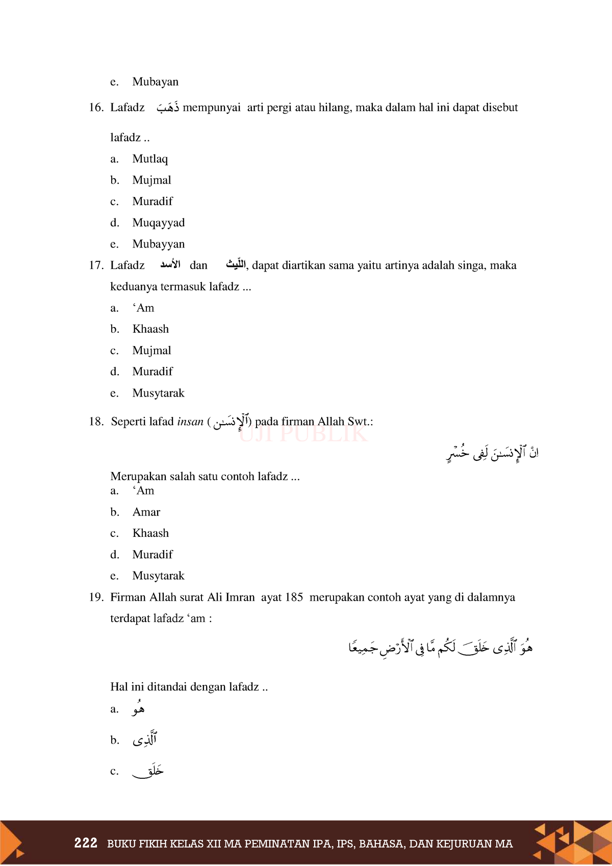 Fikih XII MA Compressed-250 - 222 BUKU FIKIH KELAS XII MA PEMINATAN IPA ...