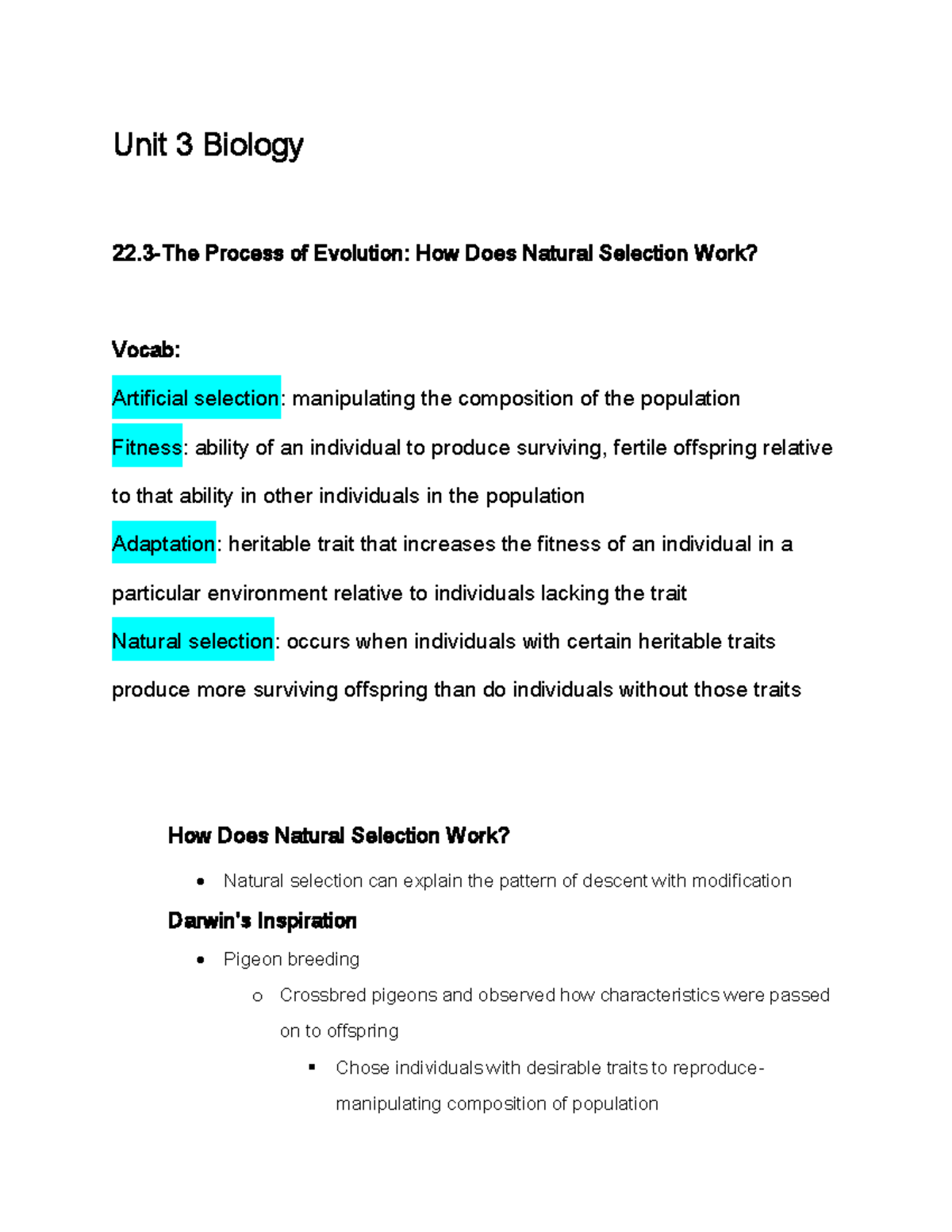 Unit 3 Biology - Unit 3 Bio Dr England - Unit 3 Biology 3 - The Process ...