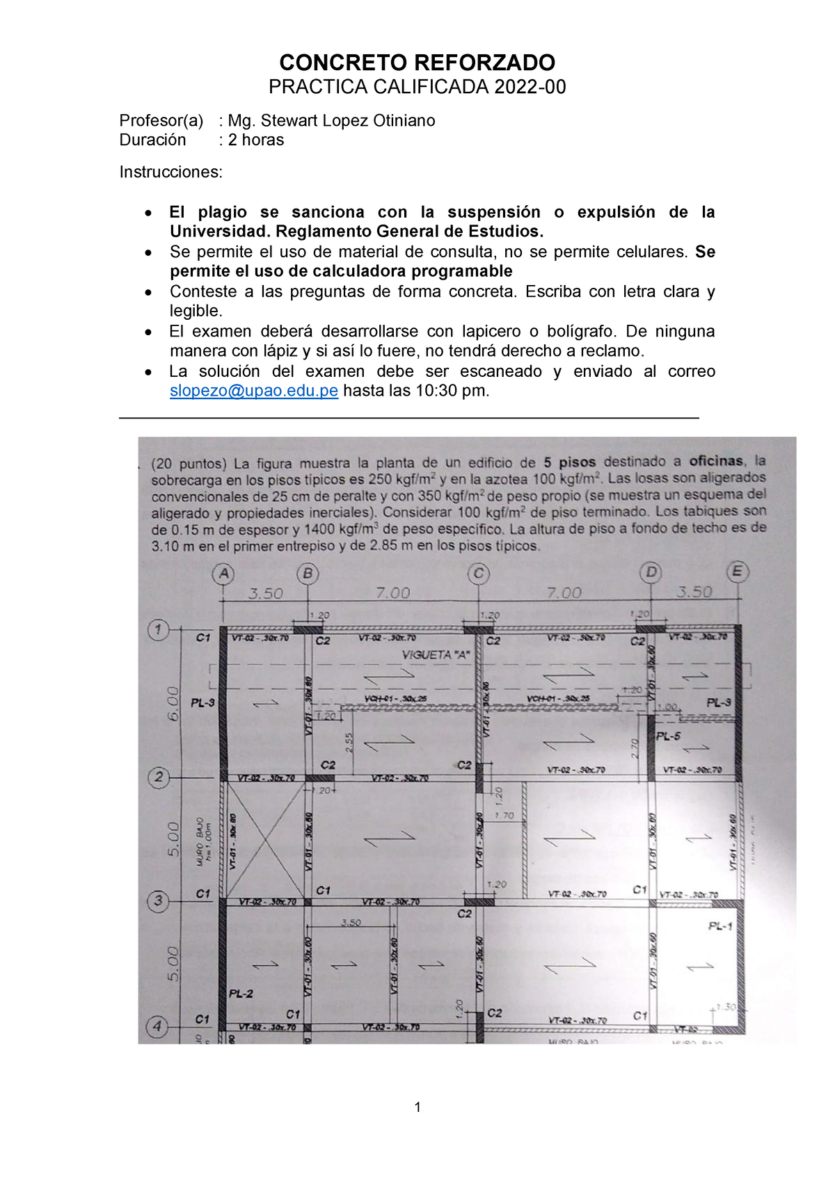 Practica DE Concreto - 2022 - PRACTICA DE CONCRETO ARMADO - 1 CONCRETO ...