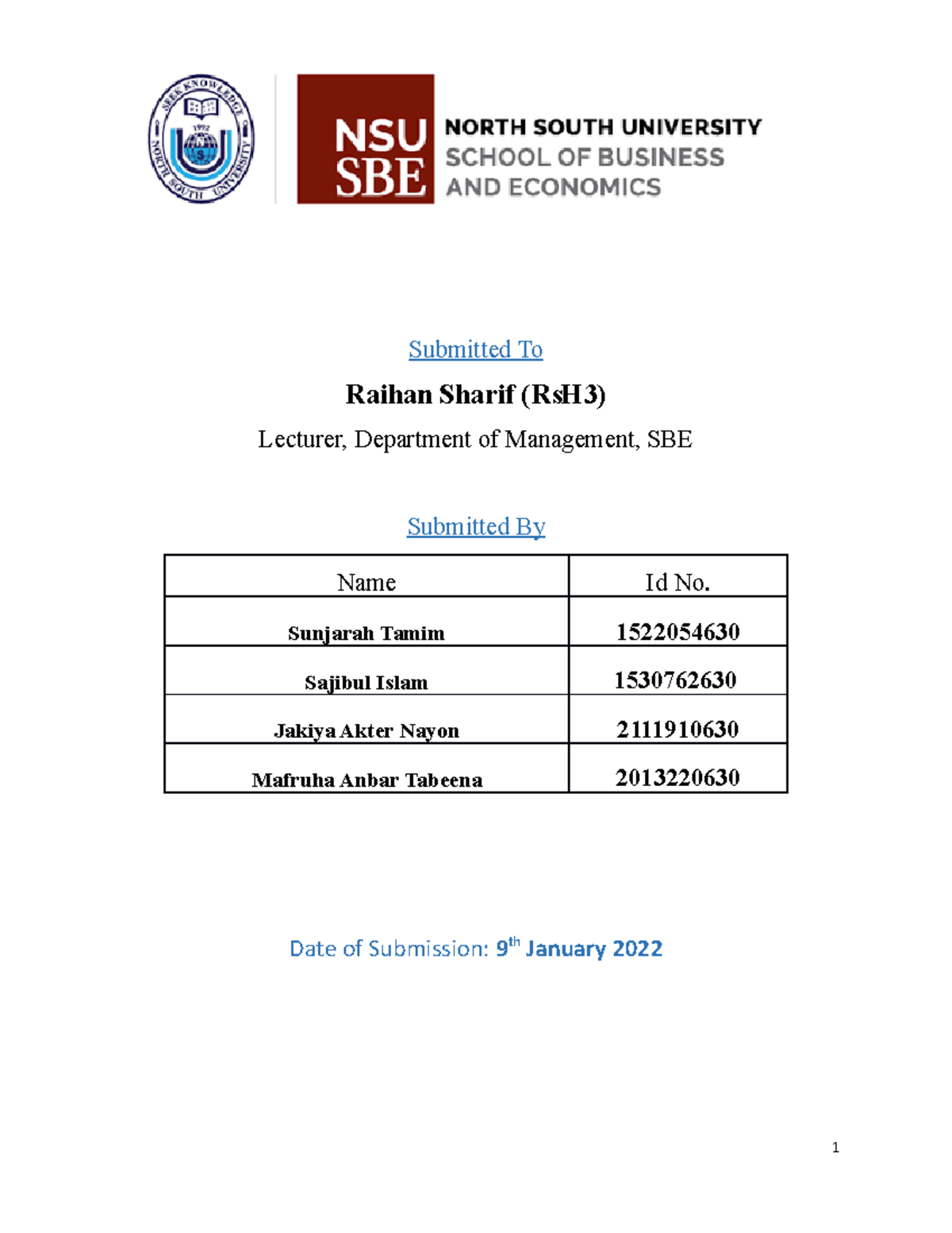 Mgt 314 Group 2 Project Submitted To Raihan Sharif Rsh3 Lecturer
