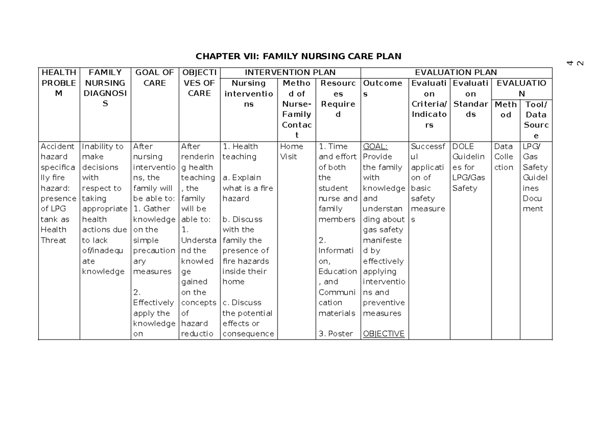 Chapter VII FNCP - 4 2 CHAPTER VII: FAMILY NURSING CARE PLAN HEALTH ...