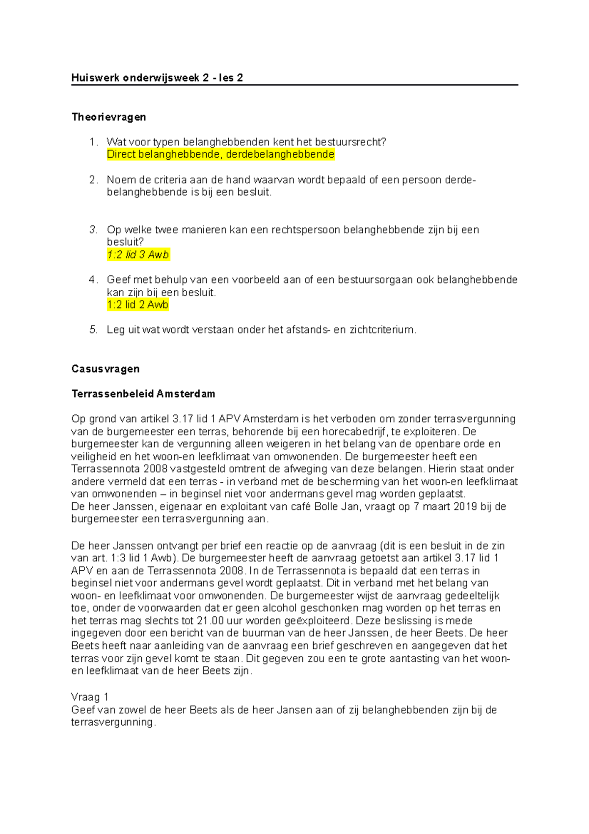 Opdrachten Week 2 Les 2 Zonder Antwoorden Huiswerk Onderwijsweek 2