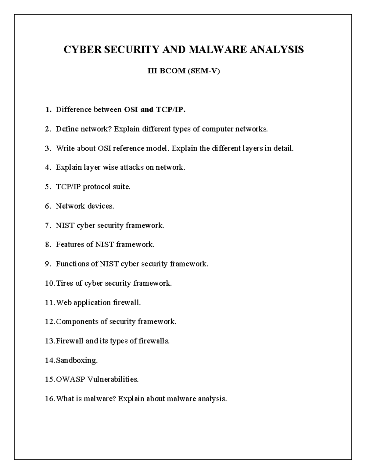 Cyber security and malware analysis - CYBER SECURITY AND MALWARE ...