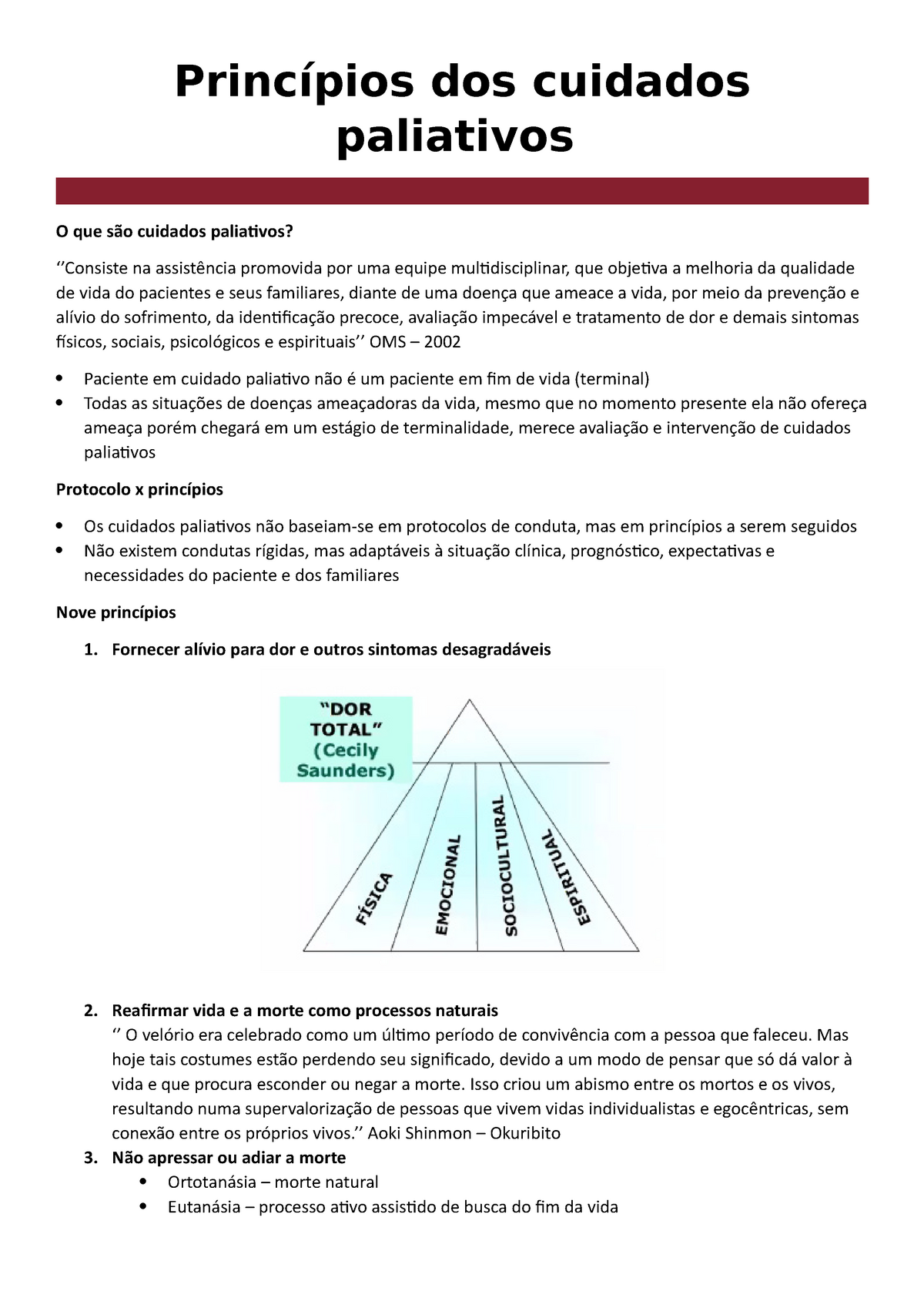 Princípios Dos Cuidados Paliativos - Princípios Dos Cuidados Paliativos ...