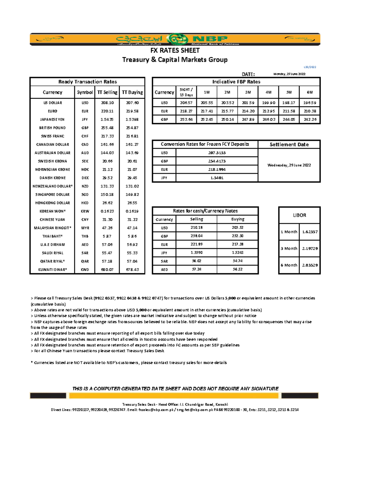 nbp-rate-sheet-27-06-2022-120-date-currency-symbol-tt-selling-tt