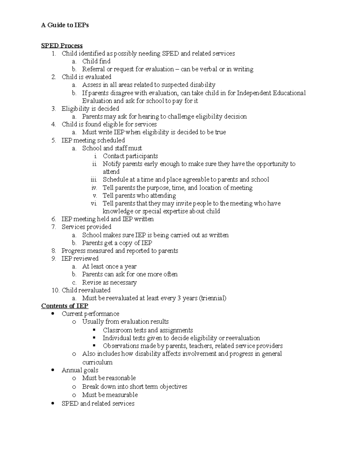 A Guide To Ieps Sped Process - Studocu