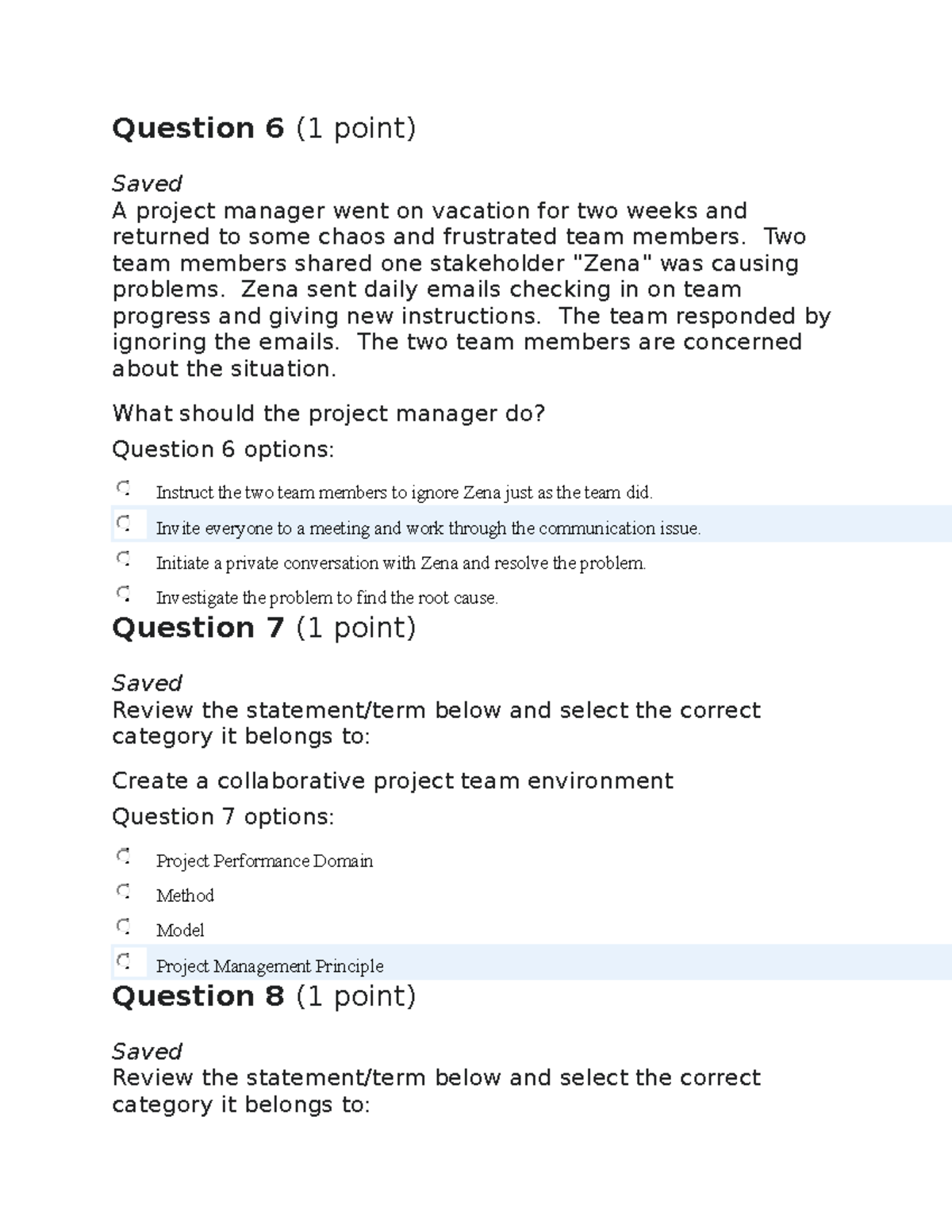 capstone assignment questions