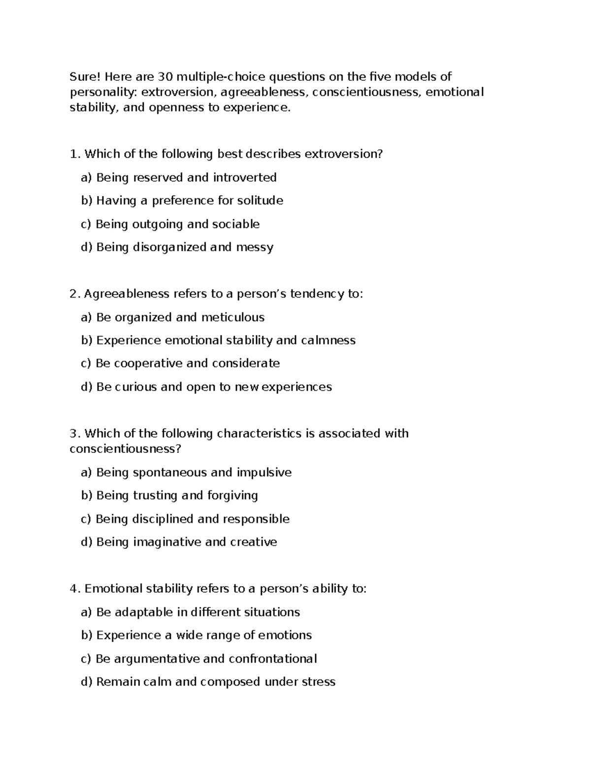 Document (2) (18)questions - Sure! Here are 30 multiple-choice ...