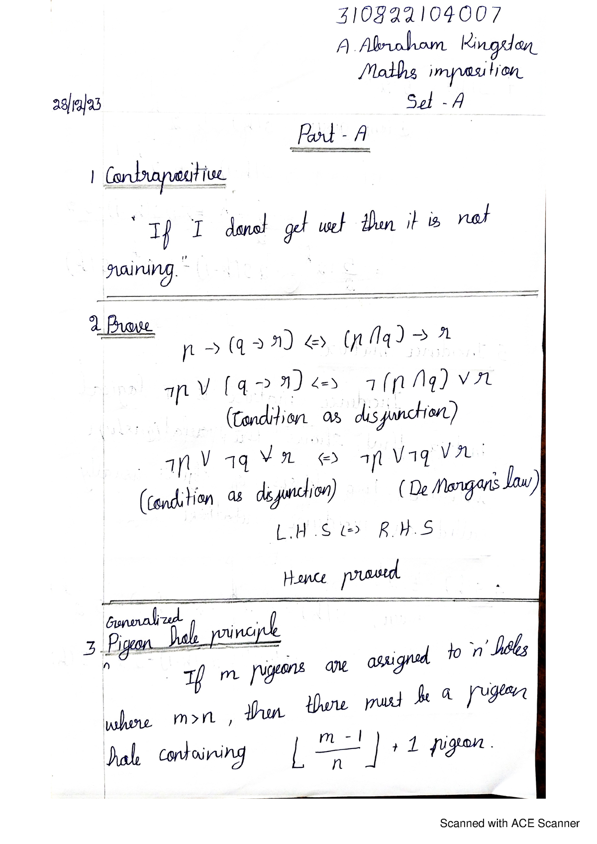 Maths Set A And B ( Without 15 In Set B ) - Foundations Of Data Science ...