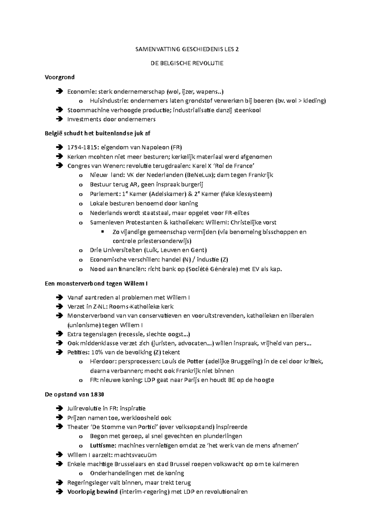 Samenvatting Geschiedenis H2 - SAMENVATTING GESCHIEDENIS LES 2 DE ...