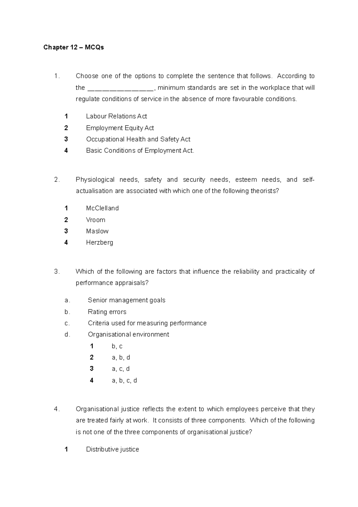 2021 Chapter 12 - Practice Questions - Chapter 12 – MCQs Choose One Of ...