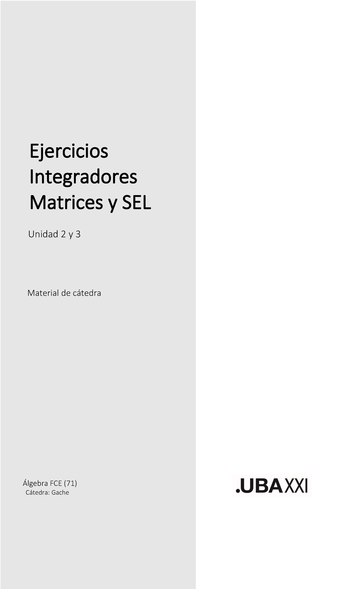 U3.Ejercicios integradores Matrices y SEL 2C 2022 - Ejercicios ...