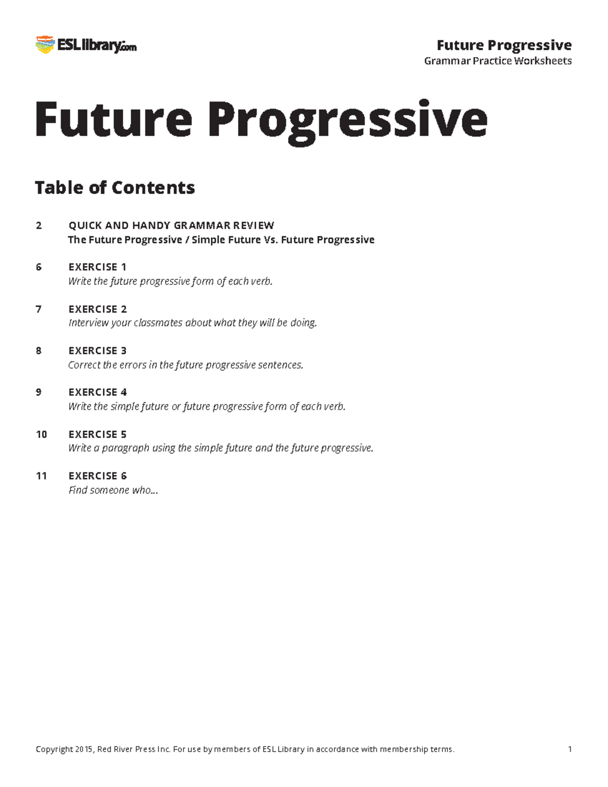 88 Future-Progressive Can Student - Grammar Practice Worksheets Future ...