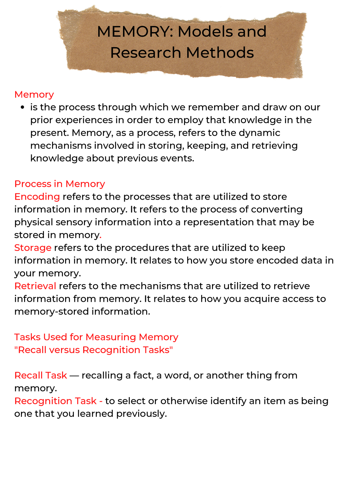 Chapter 4 - Lecture Notes 4 - Cognitive Psychology - DHVSU - Studocu