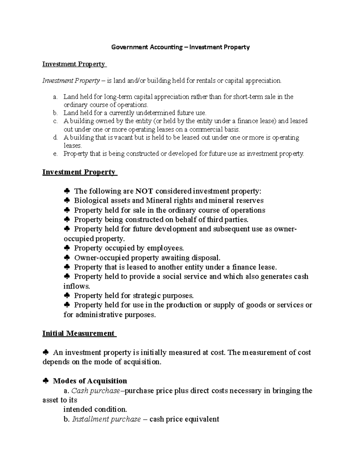 Investment Property - Government Accounting – Investment Property ...