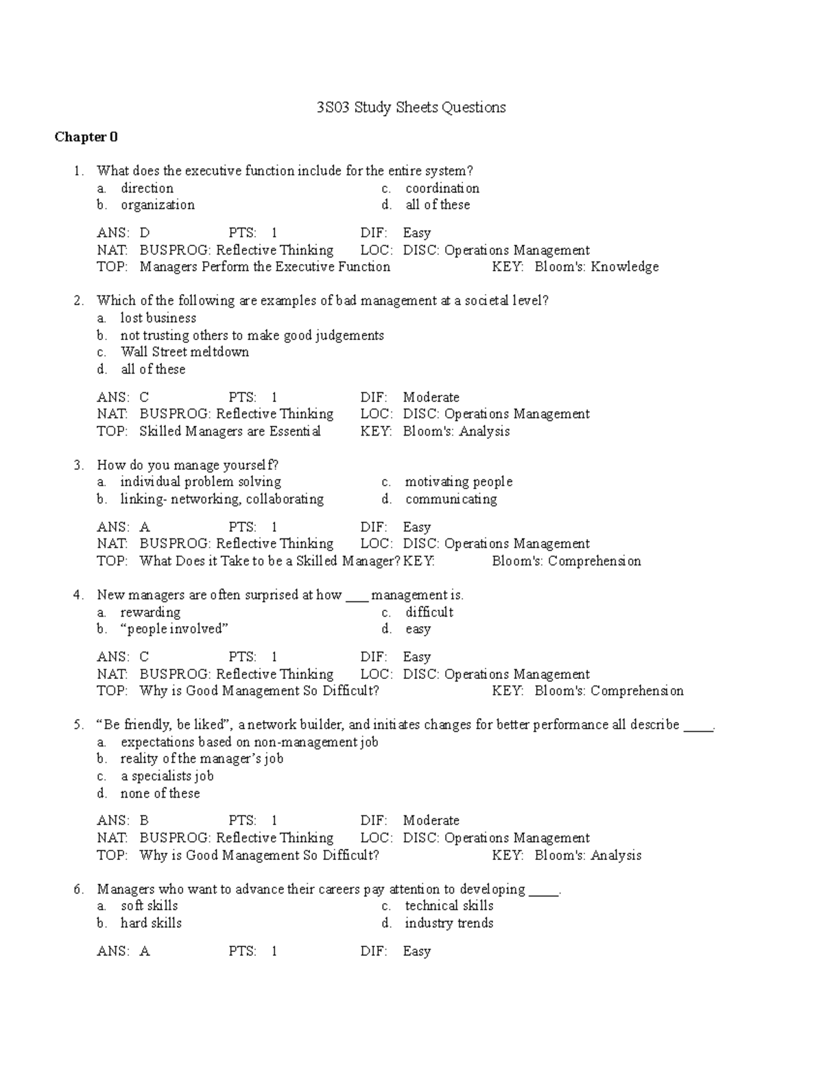 3S03 intro - capretta - 3S03 Study Sheets Questions Chapter 0 What does ...