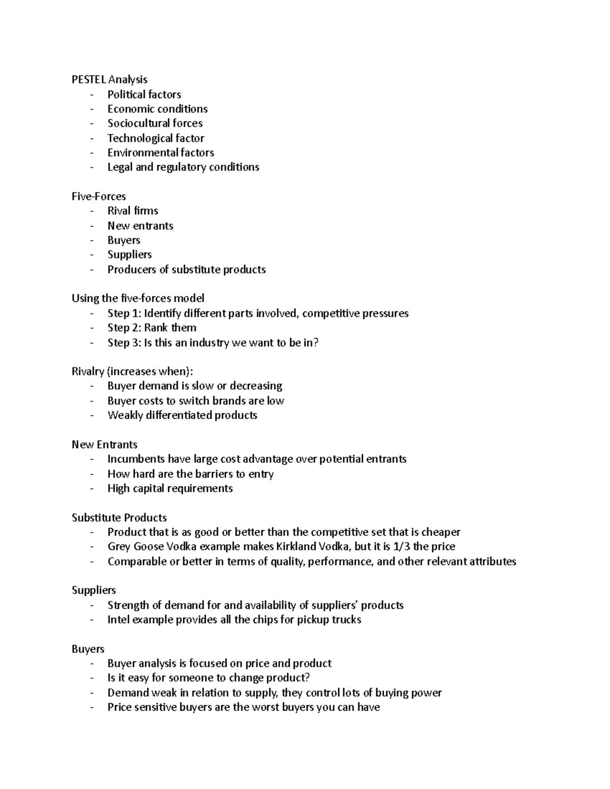 Chapter 3 - PESTEL Analysis - Political factors - Economic conditions ...