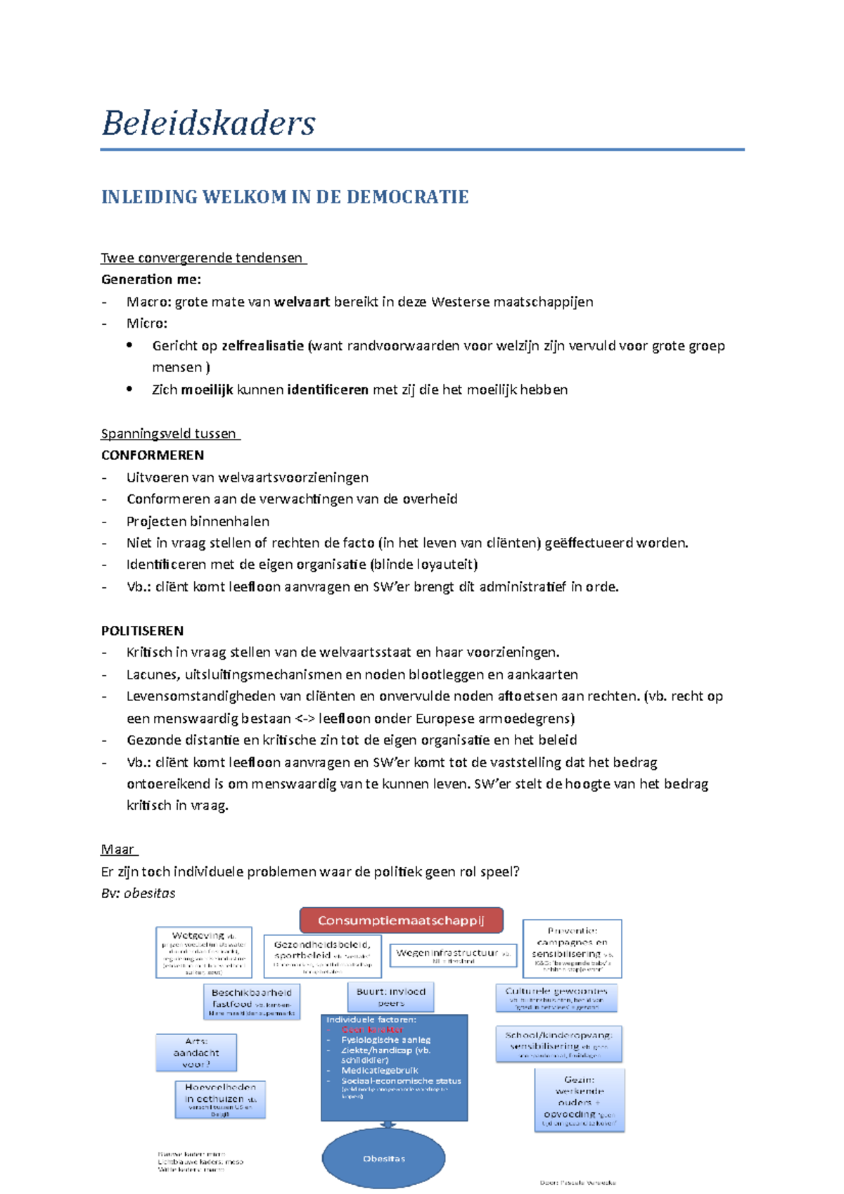 Beleidskaders - Summary Beleidskader - Beleidskaders INLEIDING WELKOM ...