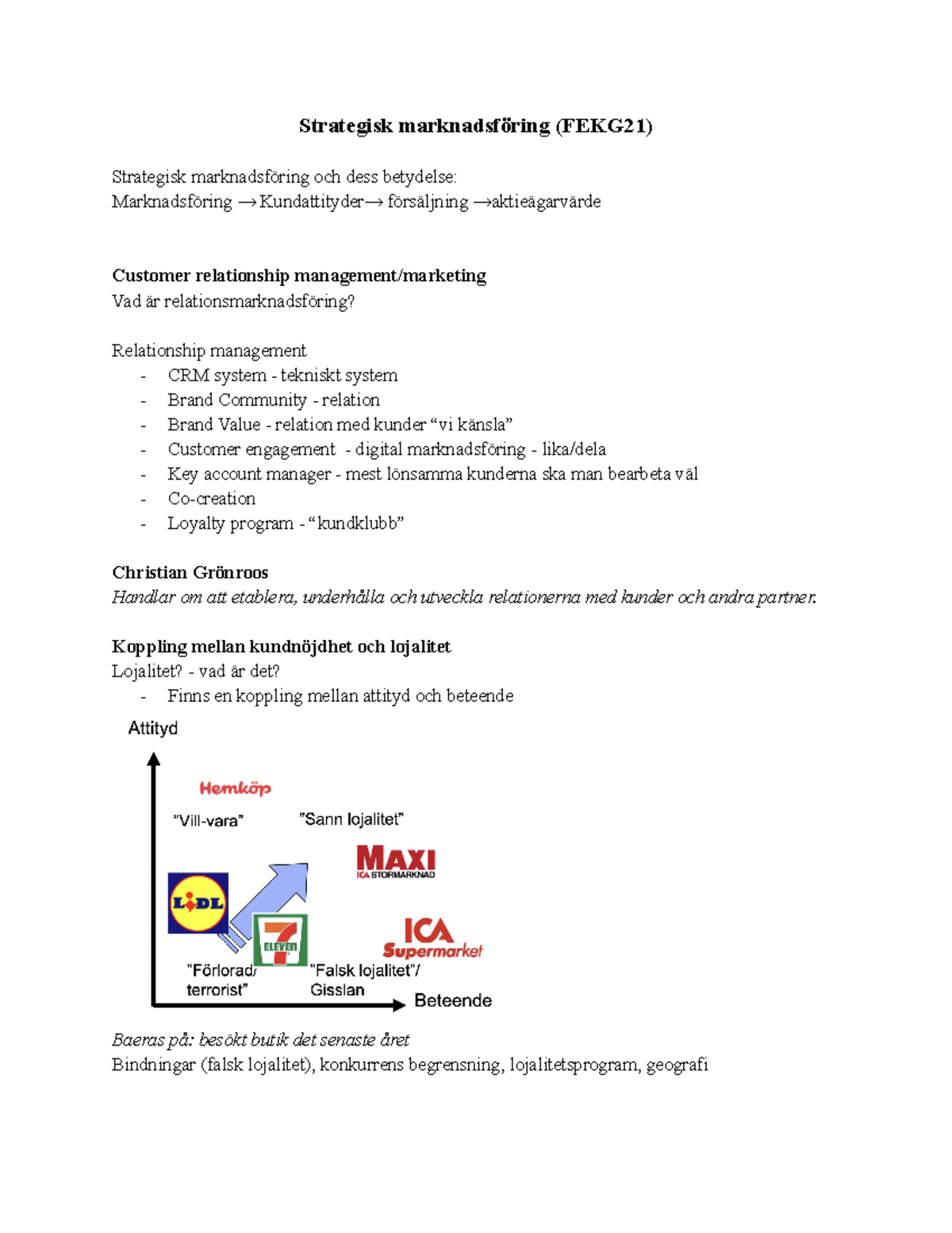 Strategisk Marknadsföring Anteckningar - Strategisk Marknadsföring ...