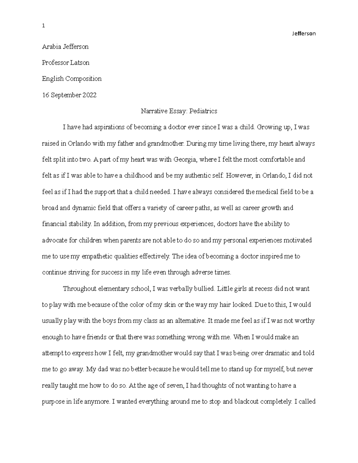 narrative-essay-final-draft-1-arabia-jefferson-professor-latson