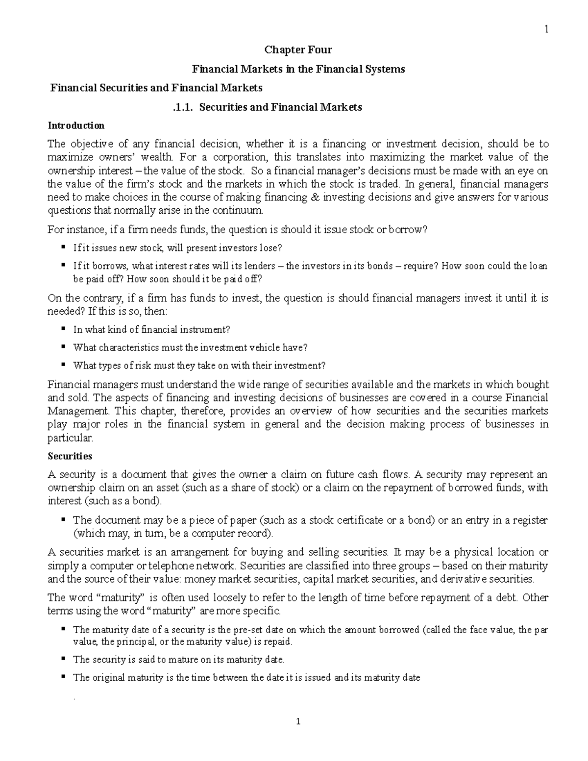 FMI CH-4 - best leraning material for accounting students - Chapter ...
