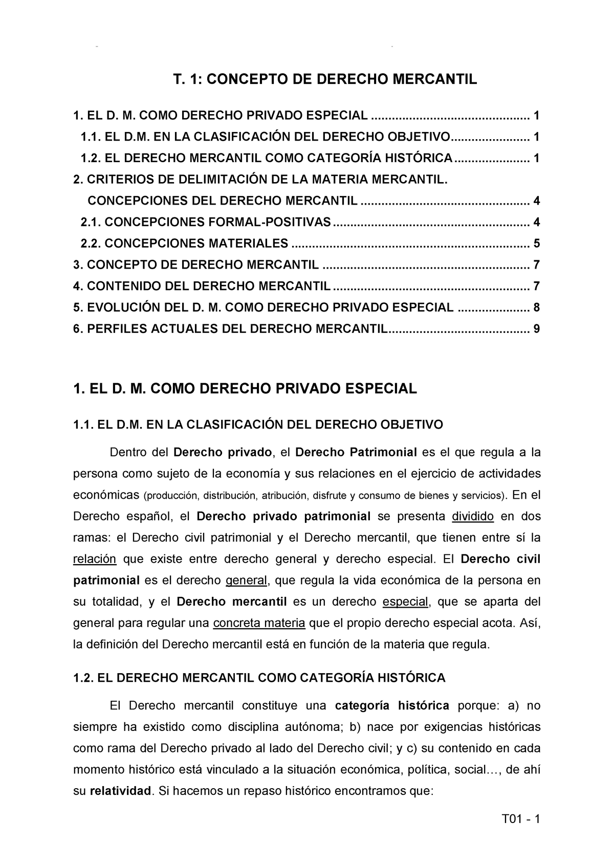 Resumen Derecho Mercantil I: Tema 1 A 4 Y 6 Concepto De Derecho ...